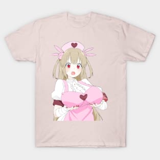 Lewd Anime Nurse Pink Aesthetic T-Shirt